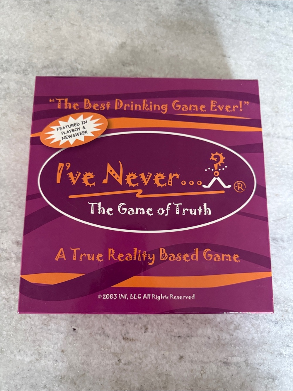 “I’ve never… the game of truth” / Never have I never board game / drinking game
